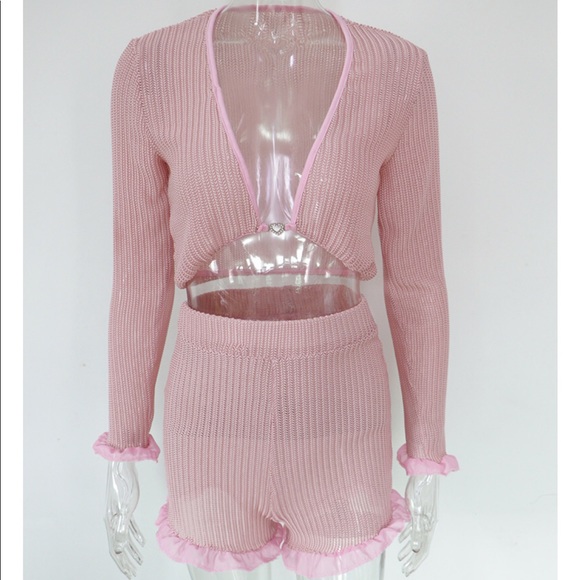 pink ruffle 2 piece set 💞 - Picture 3 of 5